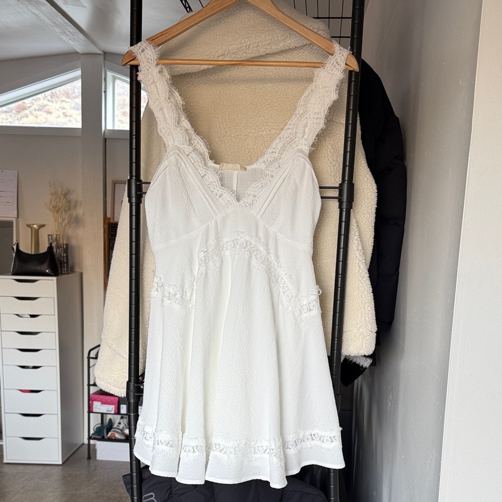 Altar'd State White Lace Babydoll Dress